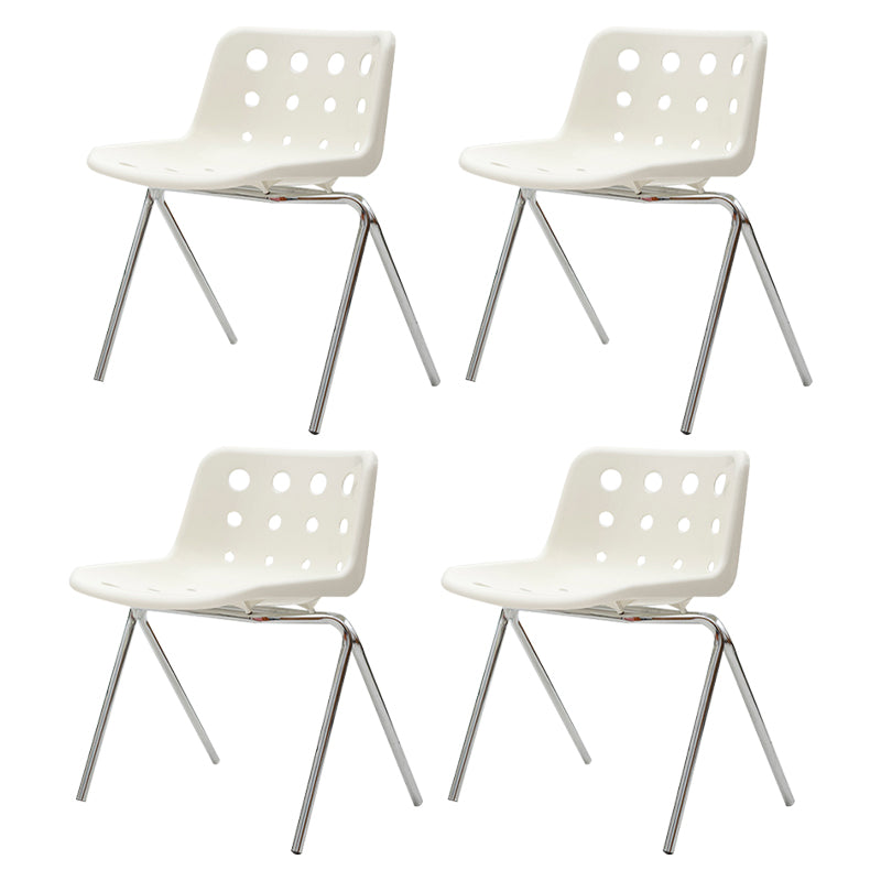 Silla de comedor sin brazo de plástico de plástico plástico plástico plástico