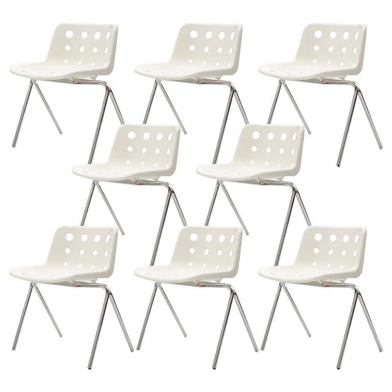 Silla de comedor sin brazo de plástico de plástico plástico plástico plástico