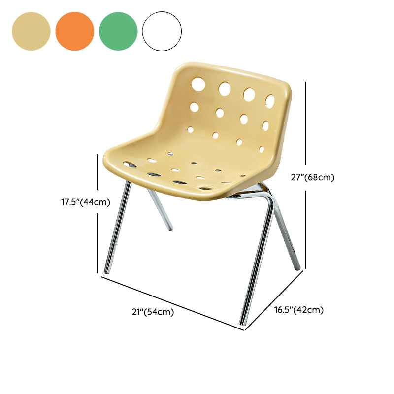 Silla de comedor sin brazo de plástico de plástico plástico plástico plástico