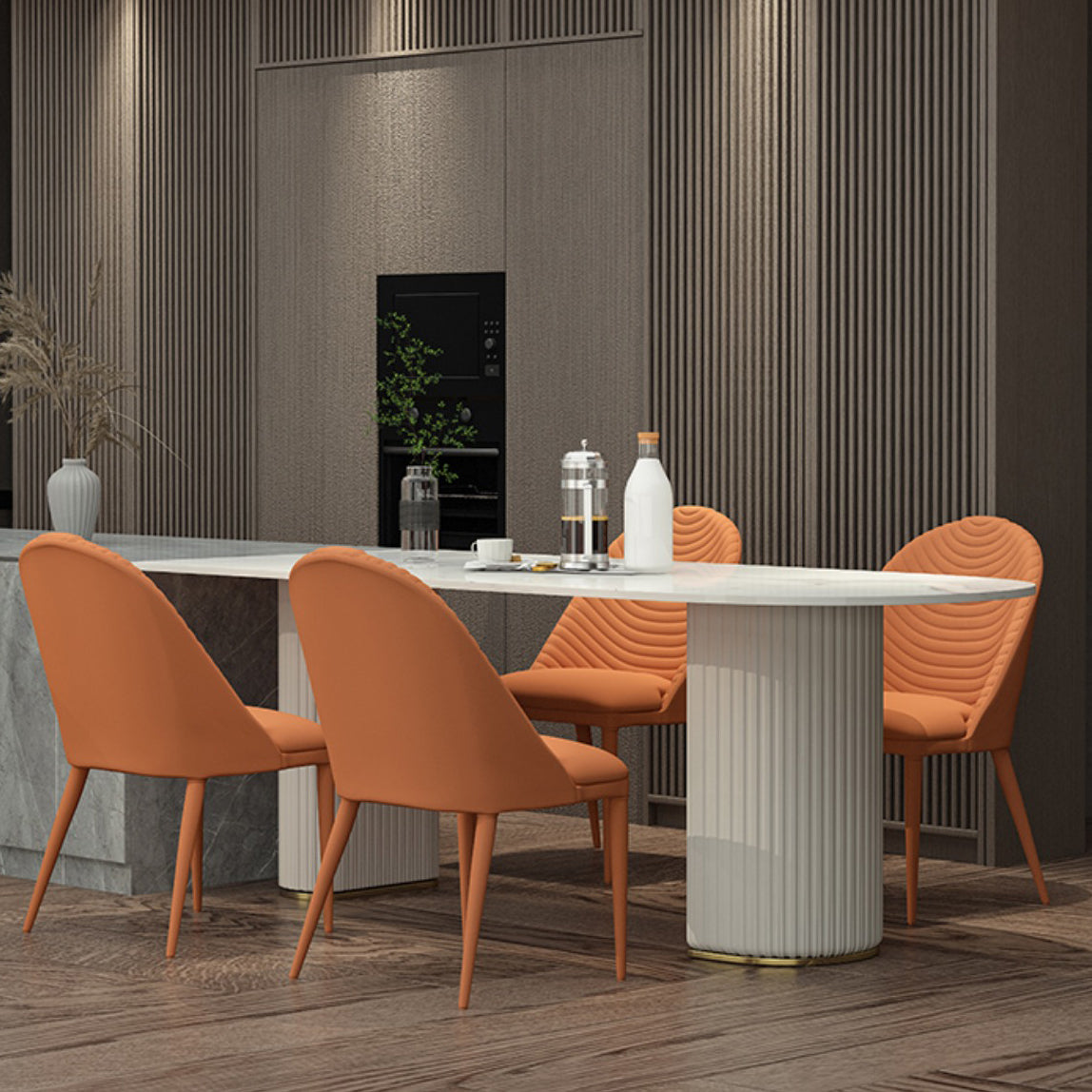 Sedie da pranzo e accento imbottite contemporanee per sala da pranzo