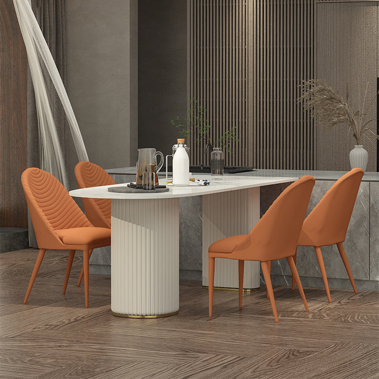 Sedie da pranzo e accento imbottite contemporanee per sala da pranzo