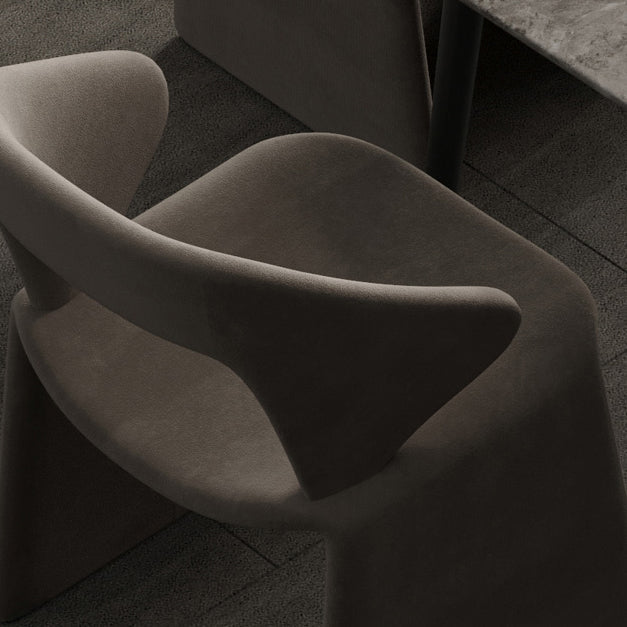 Chaises de restauration et d'accentuation rembourrées et en velours ouvrir en velours pour la maison