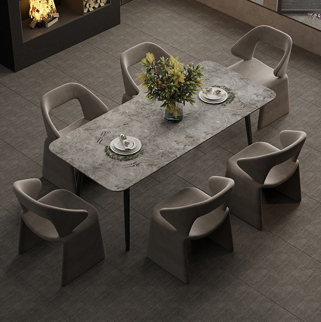 Chaises de restauration et d'accentuation rembourrées et en velours ouvrir en velours pour la maison