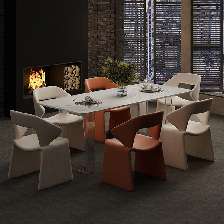 Chaises de restauration et d'accentuation rembourrées et en velours ouvrir en velours pour la maison