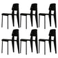 Métal et plastique Open Back Modern Side Dining Chairs for Home