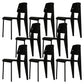 Métal et plastique Open Back Modern Side Dining Chairs for Home