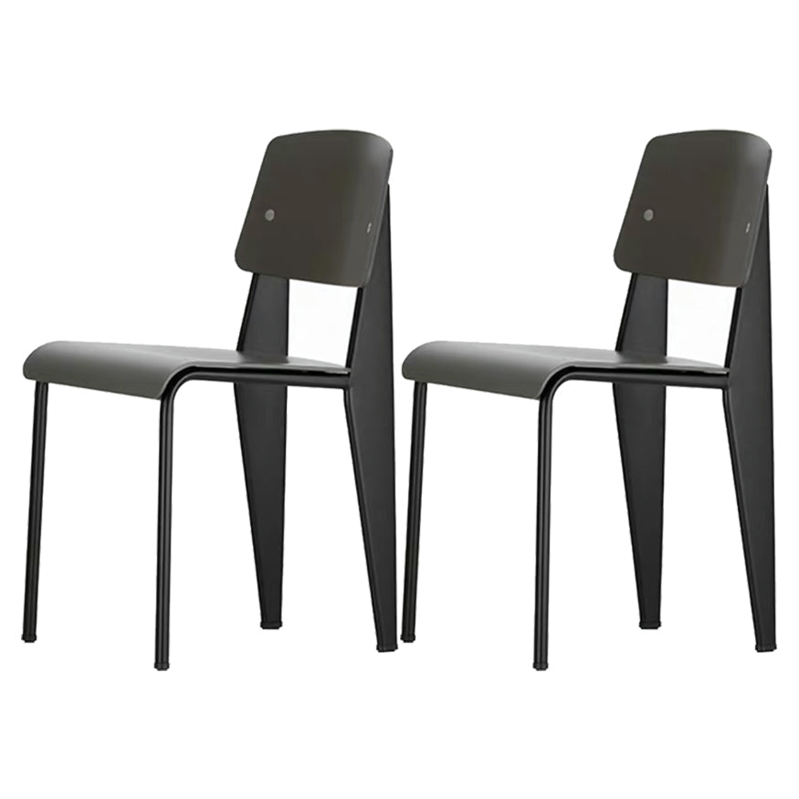 Métal et plastique Open Back Modern Side Dining Chairs for Home