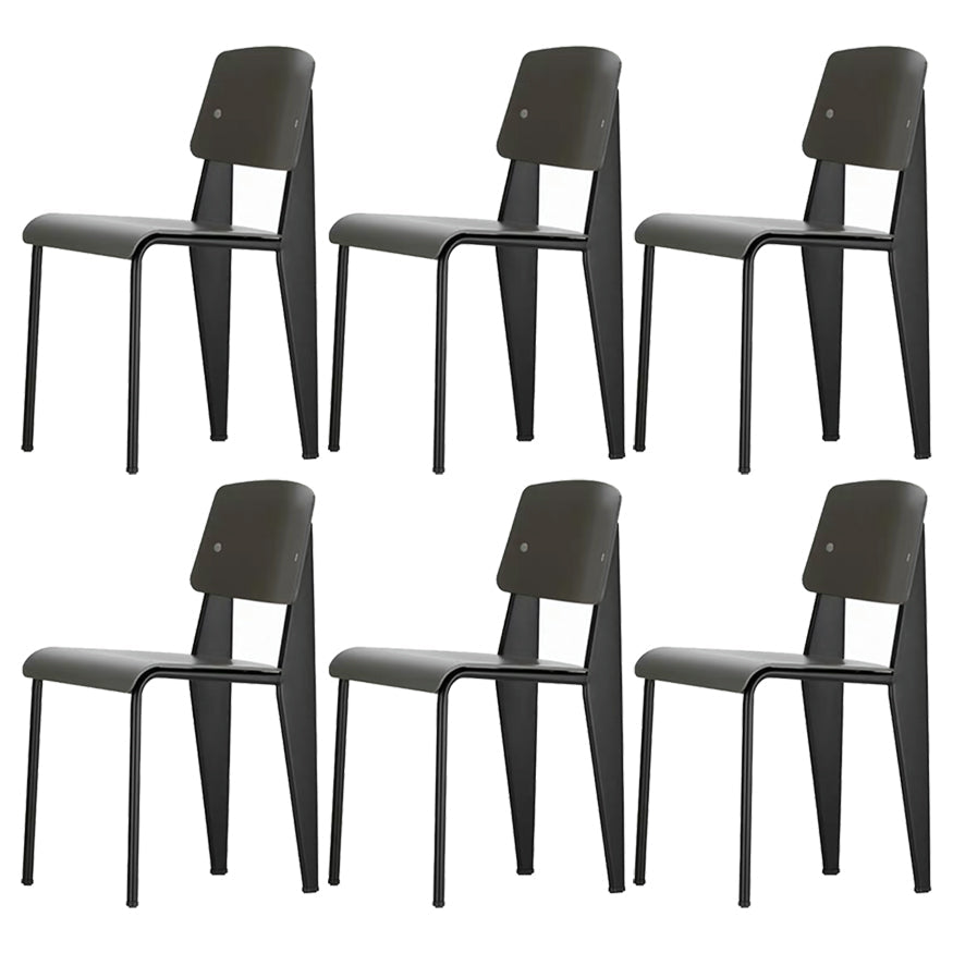 Métal et plastique Open Back Modern Side Dining Chairs for Home
