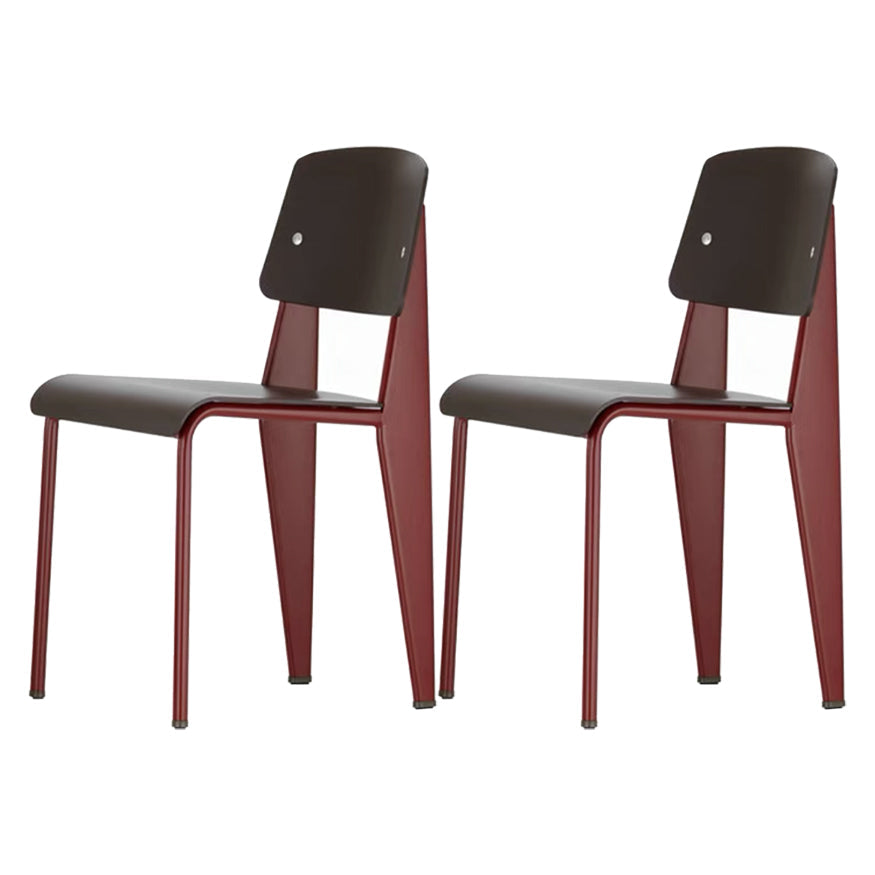 Métal et plastique Open Back Modern Side Dining Chairs for Home