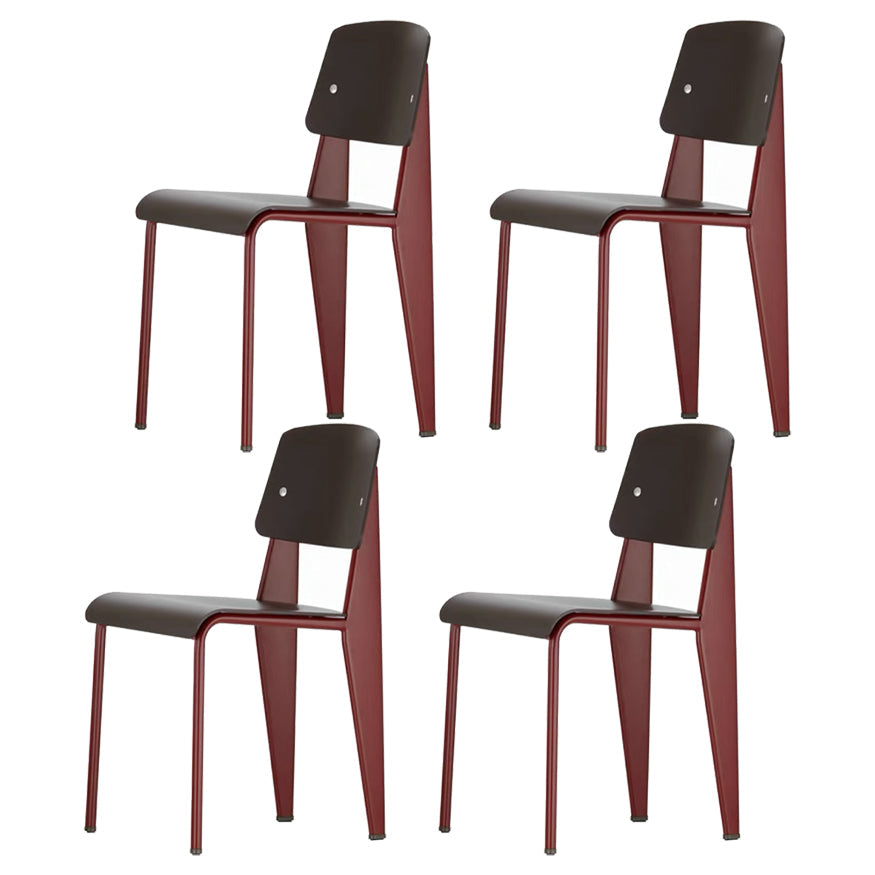 Métal et plastique Open Back Modern Side Dining Chairs for Home