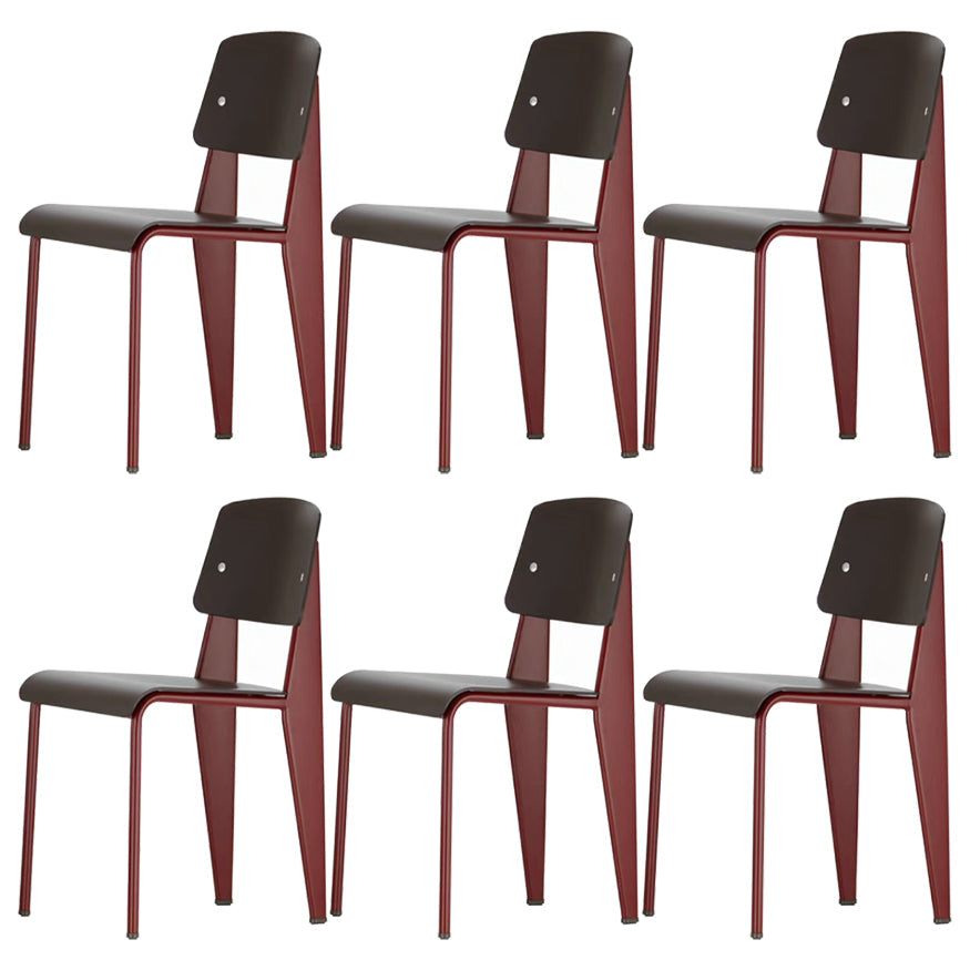 Métal et plastique Open Back Modern Side Dining Chairs for Home