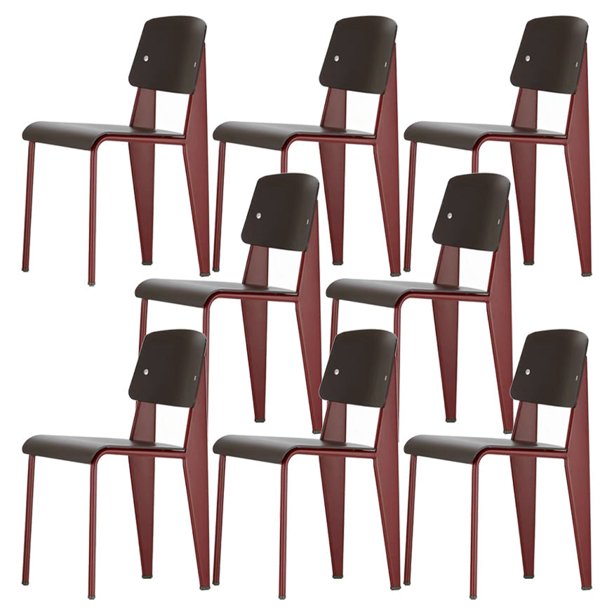 Métal et plastique Open Back Modern Side Dining Chairs for Home