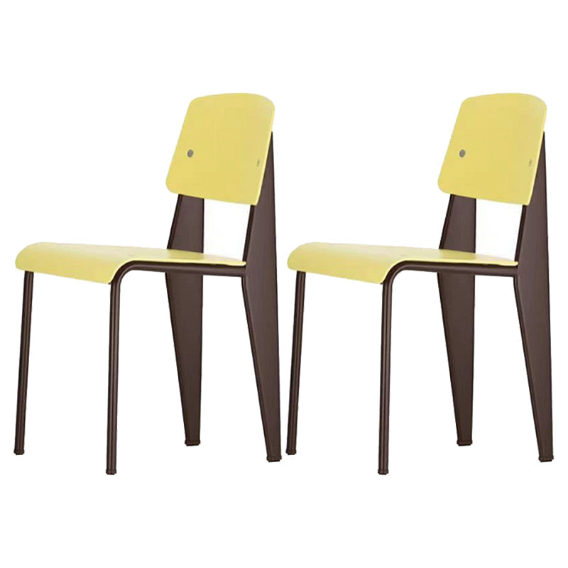 Métal et plastique Open Back Modern Side Dining Chairs for Home