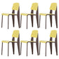 Métal et plastique Open Back Modern Side Dining Chairs for Home