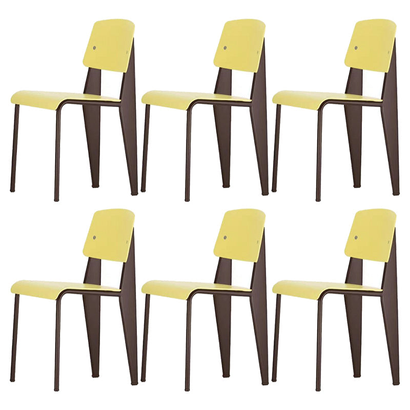 Métal et plastique Open Back Modern Side Dining Chairs for Home