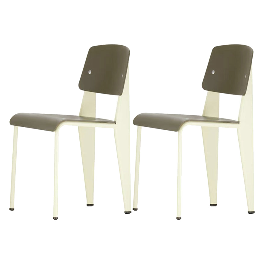 Métal et plastique Open Back Modern Side Dining Chairs for Home
