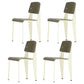 Métal et plastique Open Back Modern Side Dining Chairs for Home