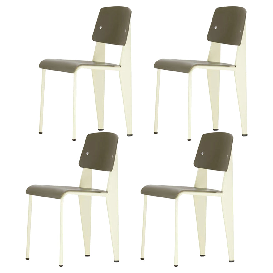 Métal et plastique Open Back Modern Side Dining Chairs for Home