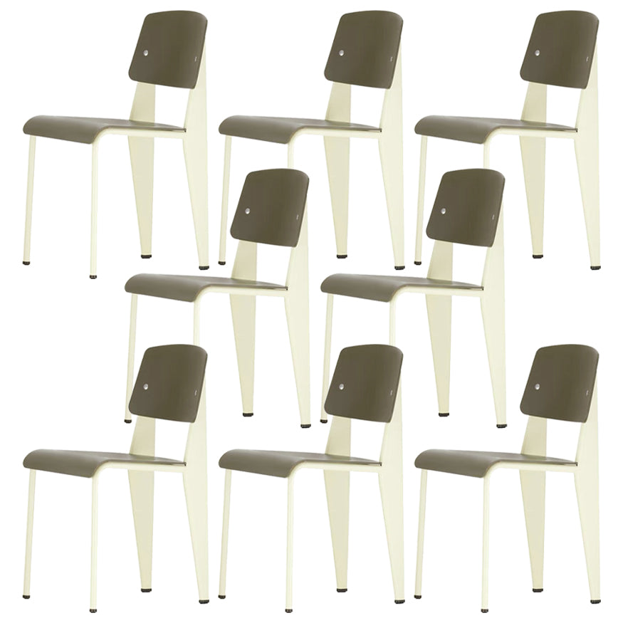 Métal et plastique Open Back Modern Side Dining Chairs for Home