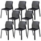 Contemporary Style Low Back Plastic Dining Side Chair for Home Use Black 8 Piece Set Clearhalo 'Dining Chairs' 'Dining Tables & Seating' 'dining_chair' 'furn' 'furn_dining_chair' 'Furniture' 'Kitchen & Dining Furniture' 7778379