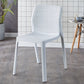 Contemporary Style Low Back Plastic Dining Side Chair for Home Use White 1 Piece Clearhalo 'Dining Chairs' 'Dining Tables & Seating' 'dining_chair' 'furn' 'furn_dining_chair' 'Furniture' 'Kitchen & Dining Furniture' 7778381