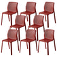 Contemporary Style Low Back Plastic Dining Side Chair for Home Use Red 8 Piece Set Clearhalo 'Dining Chairs' 'Dining Tables & Seating' 'dining_chair' 'furn' 'furn_dining_chair' 'Furniture' 'Kitchen & Dining Furniture' 7778394