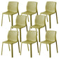 Contemporary Style Low Back Plastic Dining Side Chair for Home Use Yellow 8 Piece Set Clearhalo 'Dining Chairs' 'Dining Tables & Seating' 'dining_chair' 'furn' 'furn_dining_chair' 'Furniture' 'Kitchen & Dining Furniture' 7778399