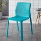 Contemporary Style Low Back Plastic Dining Side Chair for Home Use Blue 1 Piece Clearhalo 'Dining Chairs' 'Dining Tables & Seating' 'dining_chair' 'furn' 'furn_dining_chair' 'Furniture' 'Kitchen & Dining Furniture' 7778400