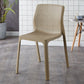 Contemporary Style Low Back Plastic Dining Side Chair for Home Use Camel 1 Piece Clearhalo 'Dining Chairs' 'Dining Tables & Seating' 'dining_chair' 'furn' 'furn_dining_chair' 'Furniture' 'Kitchen & Dining Furniture' 7778405
