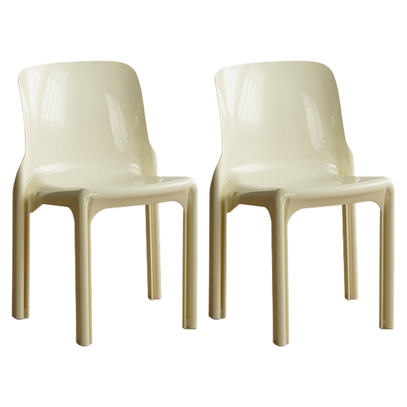 Eigentijdse stijl plastic 4 benen eetkamerstoel voor thuis