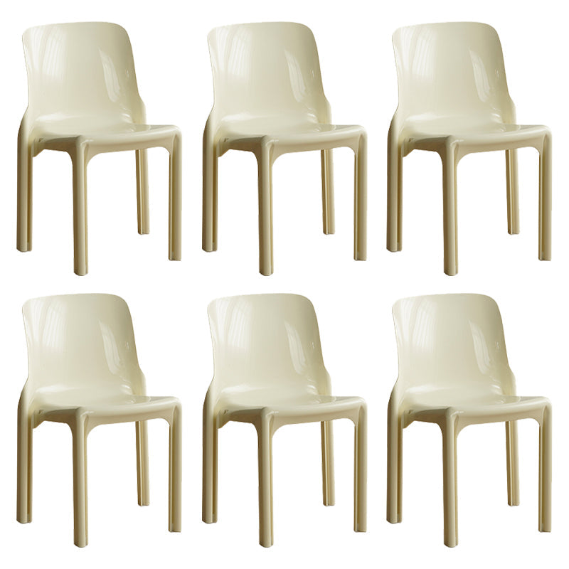 Eigentijdse stijl plastic 4 benen eetkamerstoel voor thuis