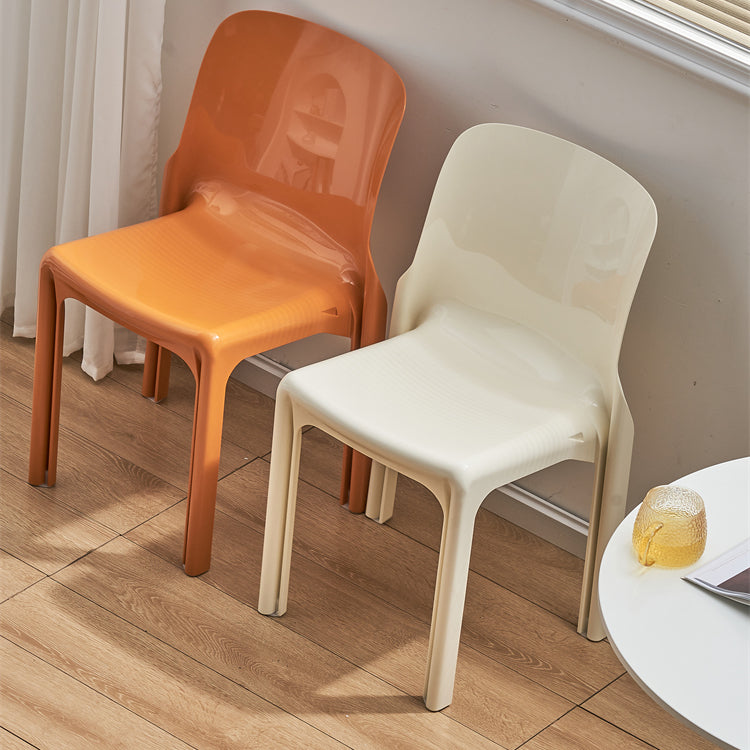Eigentijdse stijl plastic 4 benen eetkamerstoel voor thuis