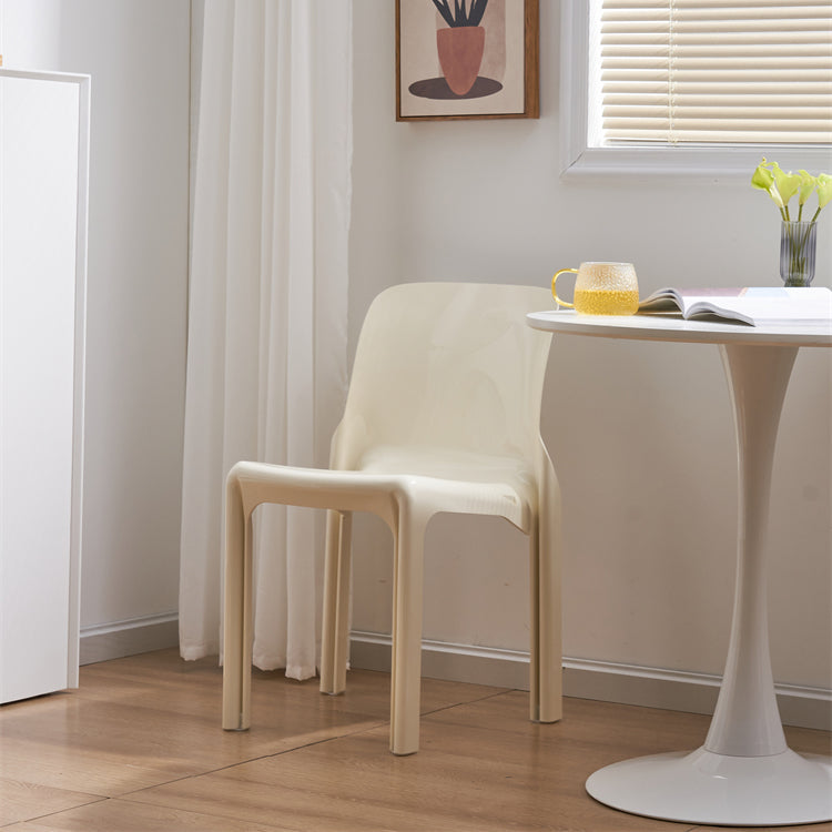 Eigentijdse stijl plastic 4 benen eetkamerstoel voor thuis