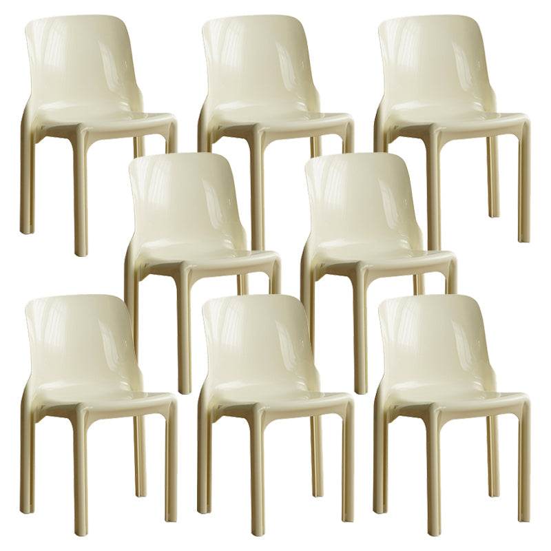 Eigentijdse stijl plastic 4 benen eetkamerstoel voor thuis