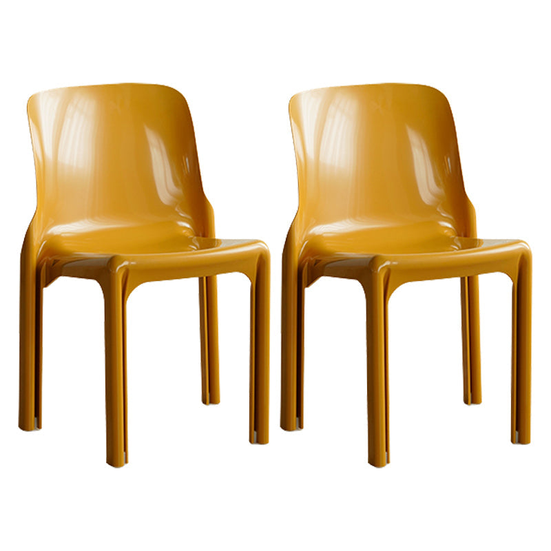 Eigentijdse stijl plastic 4 benen eetkamerstoel voor thuis