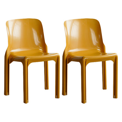 Eigentijdse stijl plastic 4 benen eetkamerstoel voor thuis