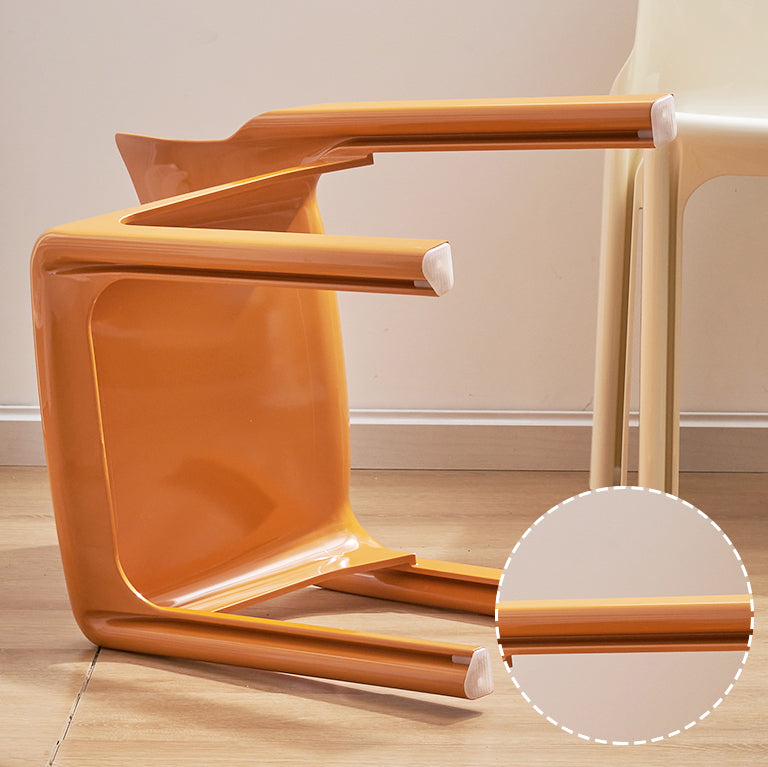 Eigentijdse stijl plastic 4 benen eetkamerstoel voor thuis