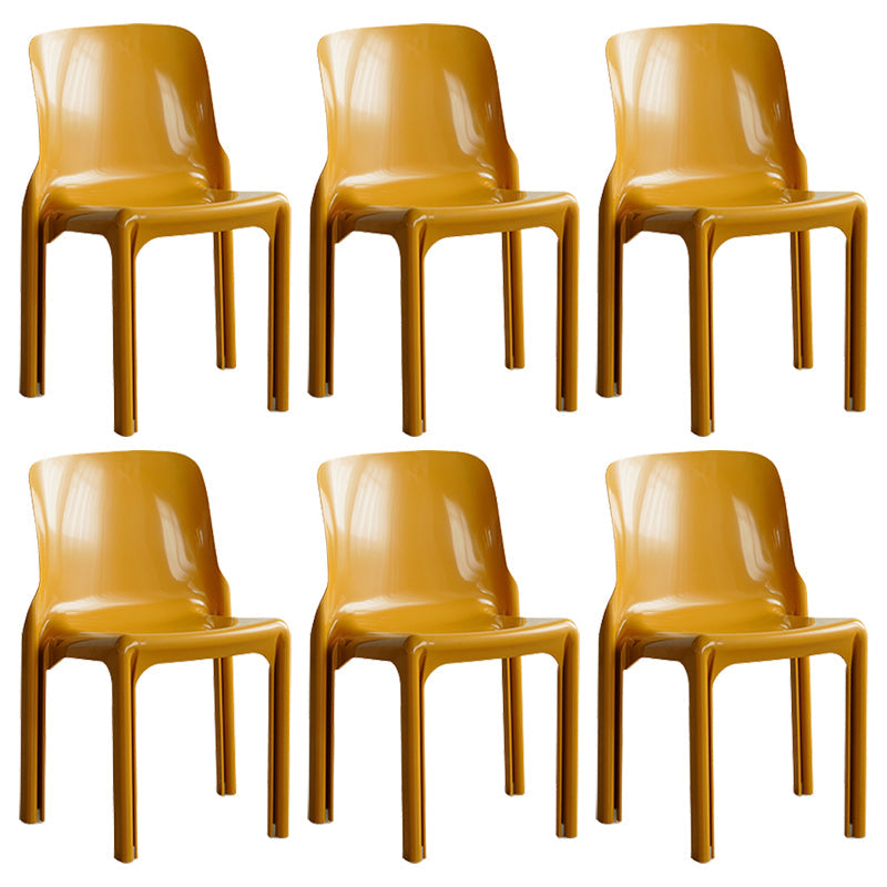 Eigentijdse stijl plastic 4 benen eetkamerstoel voor thuis