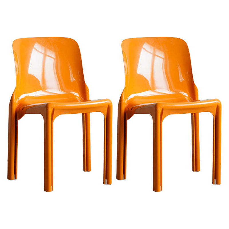 Eigentijdse stijl plastic 4 benen eetkamerstoel voor thuis