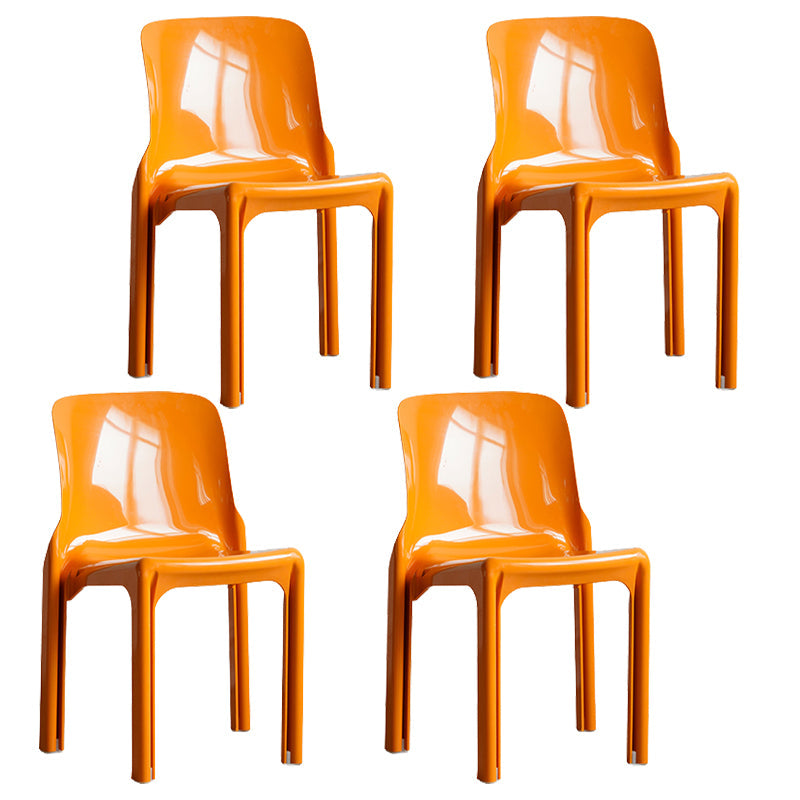 Eigentijdse stijl plastic 4 benen eetkamerstoel voor thuis