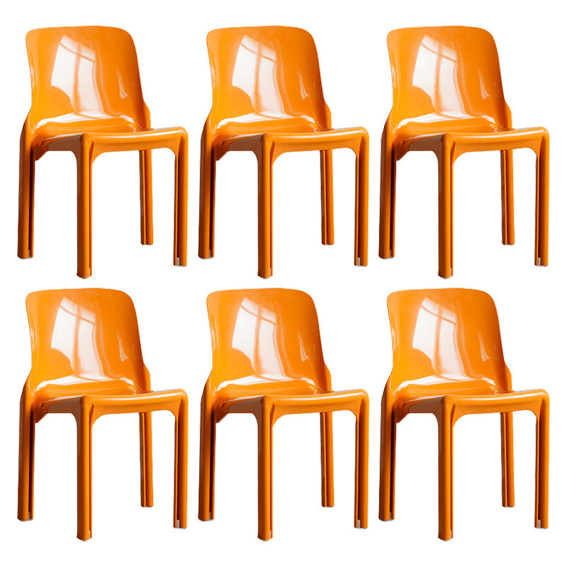 Eigentijdse stijl plastic 4 benen eetkamerstoel voor thuis