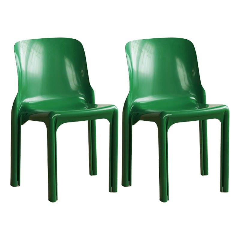 Eigentijdse stijl plastic 4 benen eetkamerstoel voor thuis