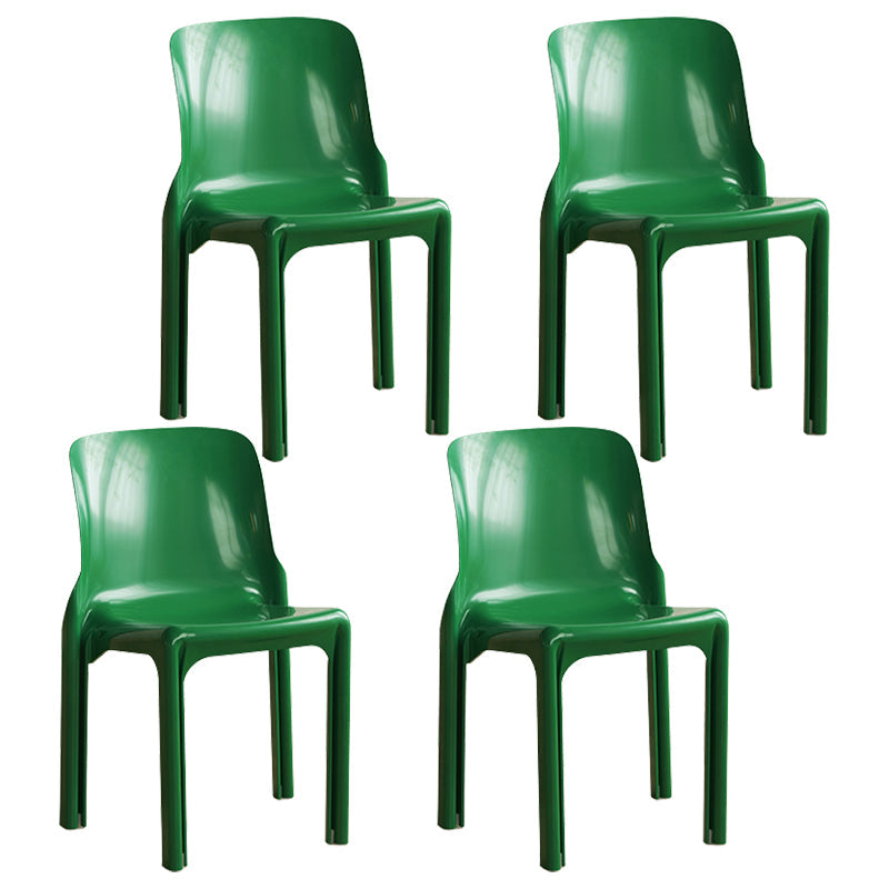 Eigentijdse stijl plastic 4 benen eetkamerstoel voor thuis