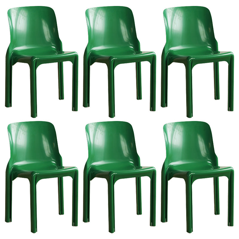 Eigentijdse stijl plastic 4 benen eetkamerstoel voor thuis