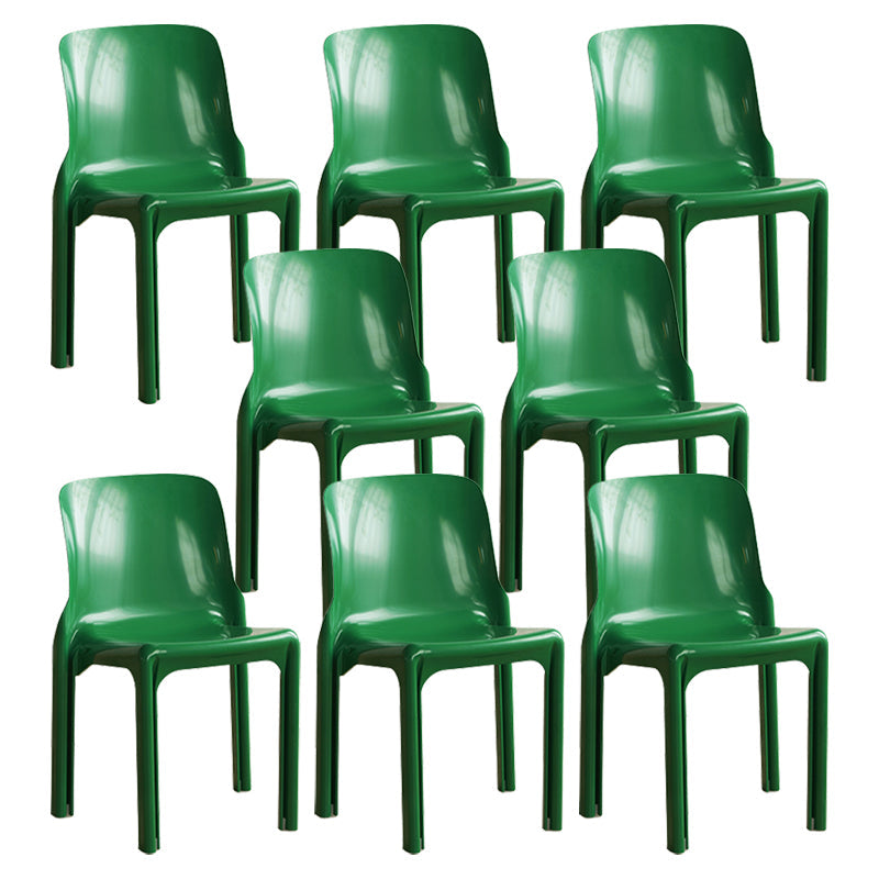 Eigentijdse stijl plastic 4 benen eetkamerstoel voor thuis