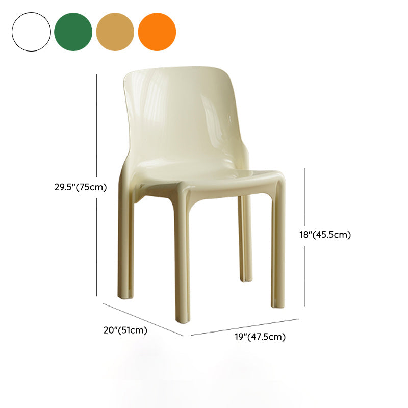 Eigentijdse stijl plastic 4 benen eetkamerstoel voor thuis