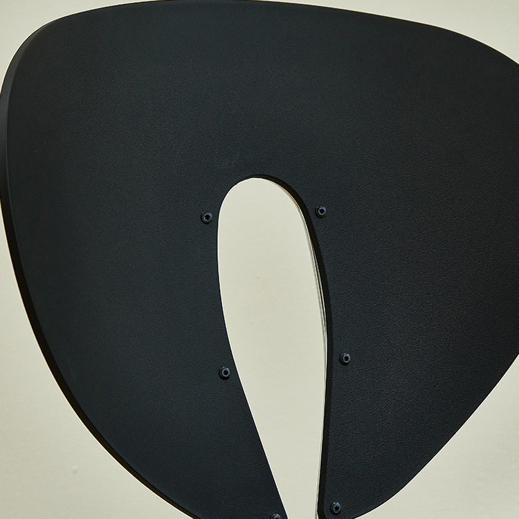 Moderne open rug plastic eetkamer zilveren been eetstoel