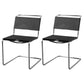Contemporary Style Open Back Leather Armless Dining Side Chair for Home Black 2 Piece Set Clearhalo 'Dining Chairs' 'Dining Tables & Seating' 'dining_chair' 'furn' 'furn_dining_chair' 'Furniture' 'Kitchen & Dining Furniture' 7778468