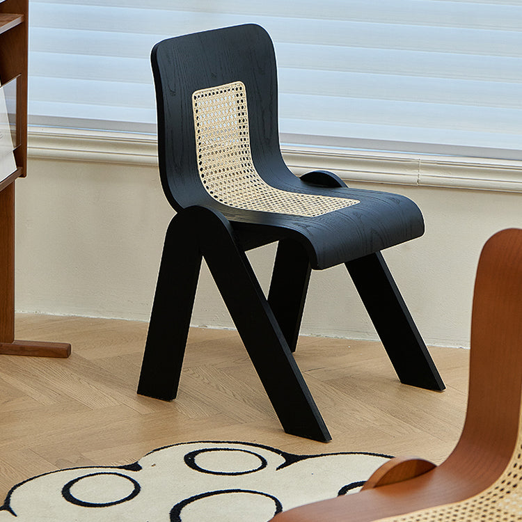 Comedor contemporáneo silla de comedor de madera maciza de madera maciza sin brazo