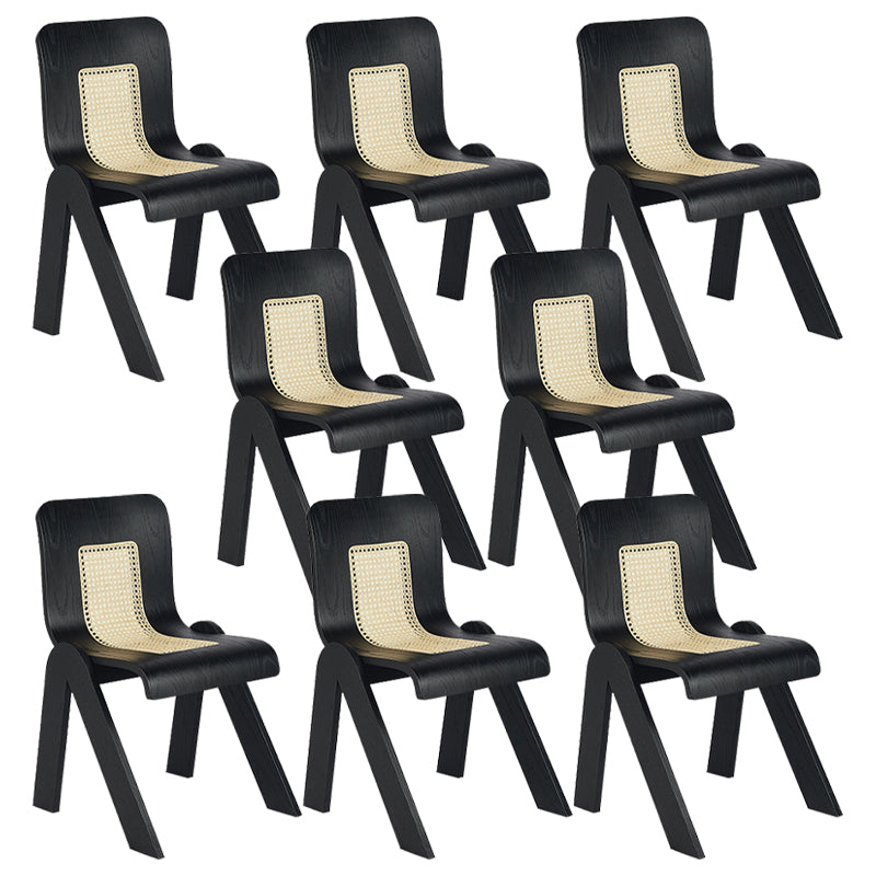 Comedor contemporáneo silla de comedor de madera maciza de madera maciza sin brazo